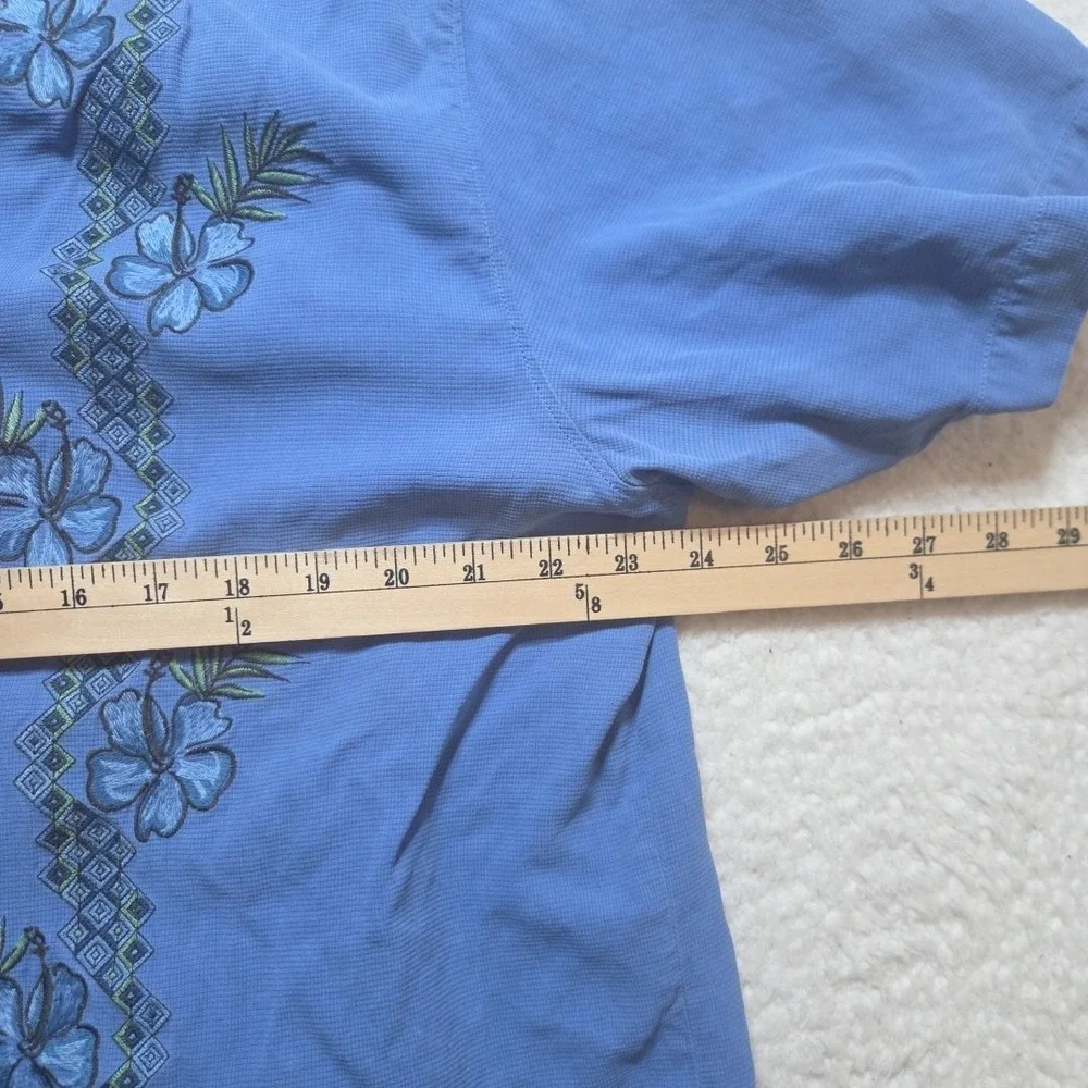 Tommy Bahama Mens Size XL‎ 100% Silk Floral Short Sleeve Shirt Button Up